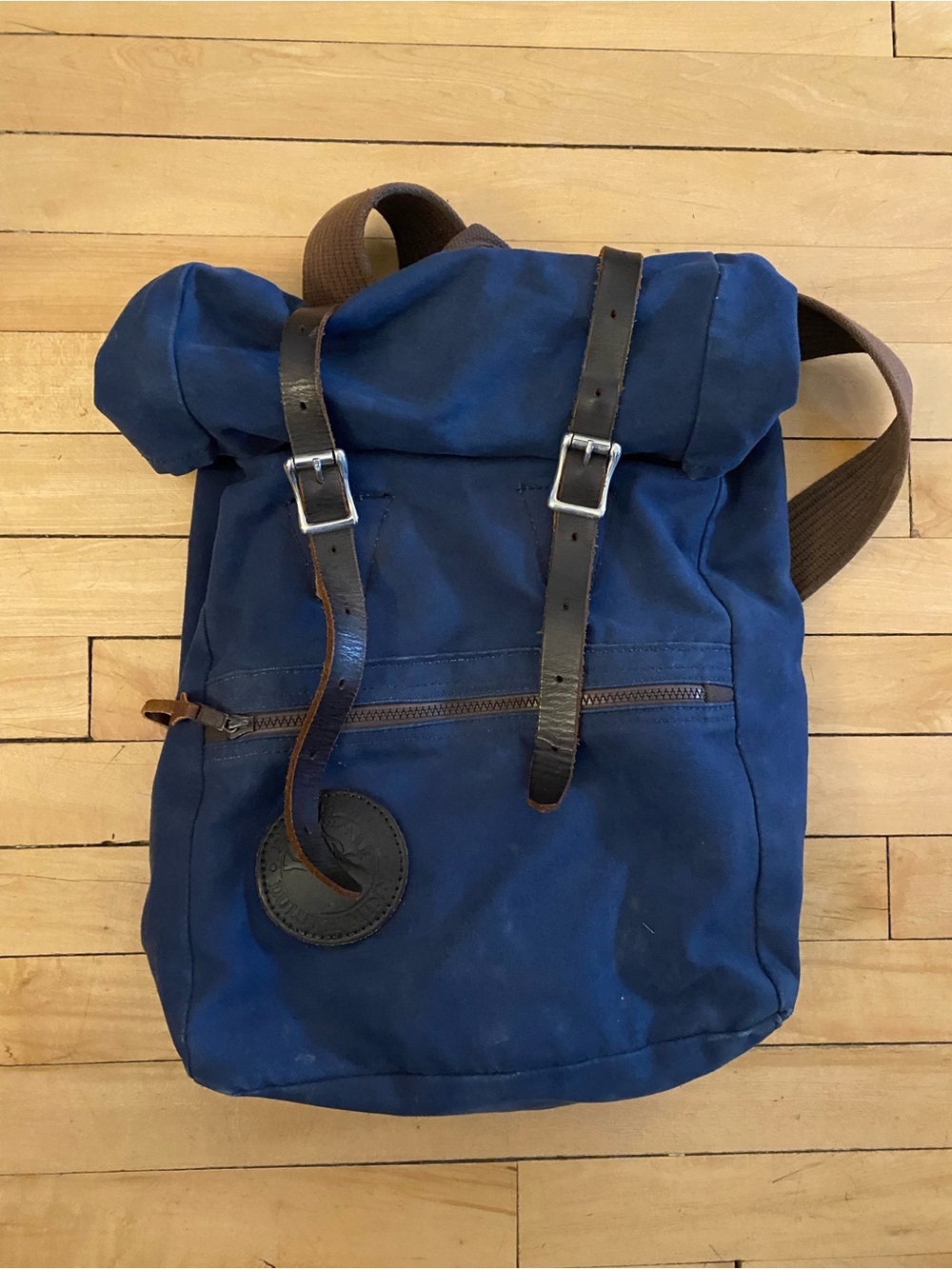 Duluth Pack Roll-Top Canvas Backpack with Leather Straps
